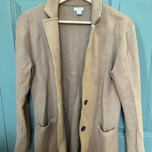 J CREW slouchy fit blazer in camel color
